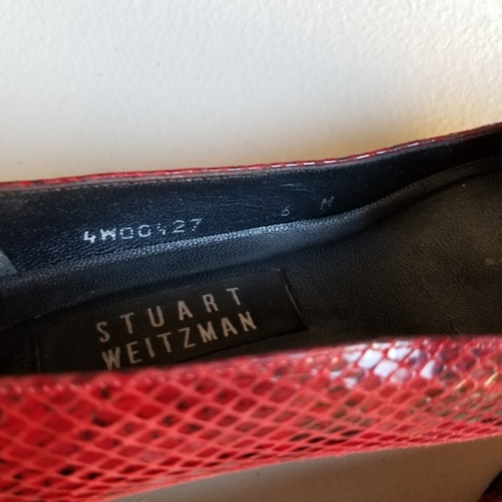 Stuart Weitzman Snake Print Block Heels - image 4